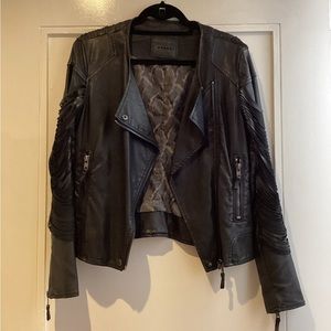 Blank NYC Black Leather Women’s S Jacket - Fringe Edgy Style